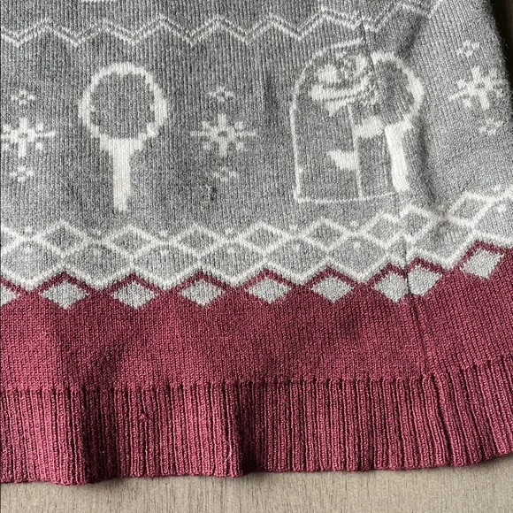 Torrid Gray and Burgundy Off-the-Shoulder Sweater flaws New Size 2X Disney Belle - Picture 9 of 13